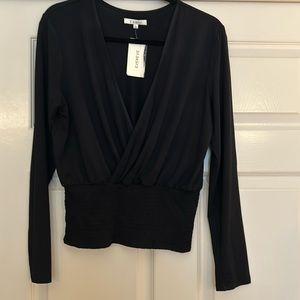 Z Supply top with banded, ruched waist - size large